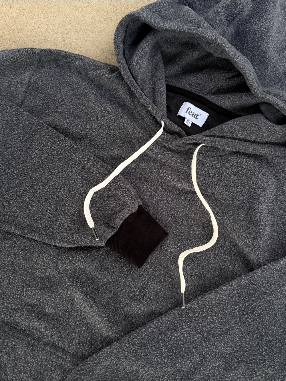 Feat Fleece BlanketBlend Sweatshirt Hoodie Charcoal Gray Black Unisex XL Lounge
